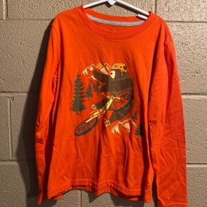 Eddie Bauer Kids Orange and Gray Shirt